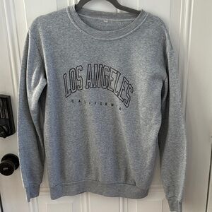 SHEIN Gray "Los Angeles California" Crewneck Sweatshirt